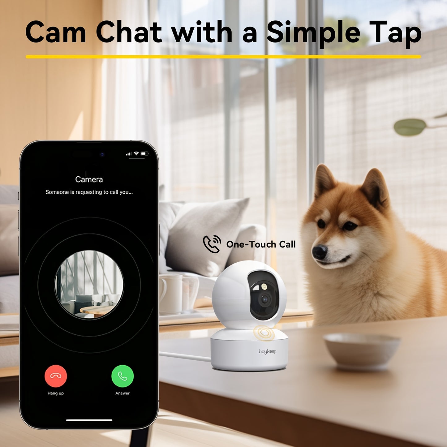 oykeep Smart Pet Camera – 3MP Ultra HD