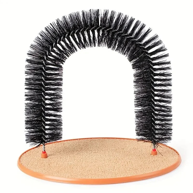 Self-Grooming Cat Arch with Scratching Base