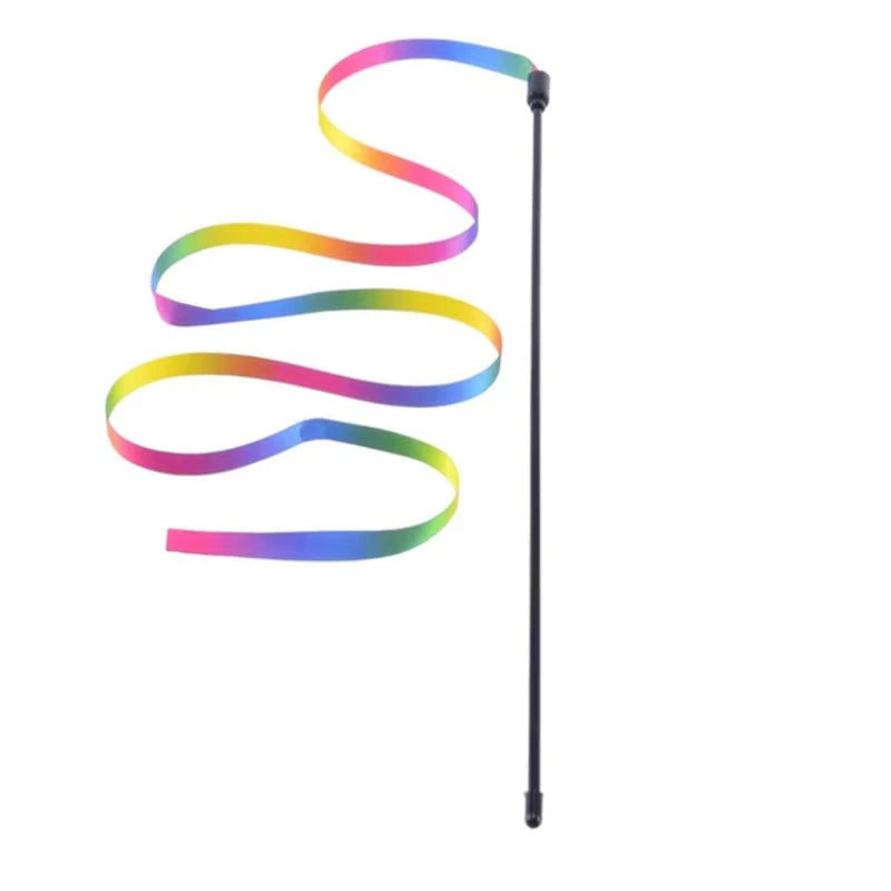Rainbow Ribbon Wand Cat Toy