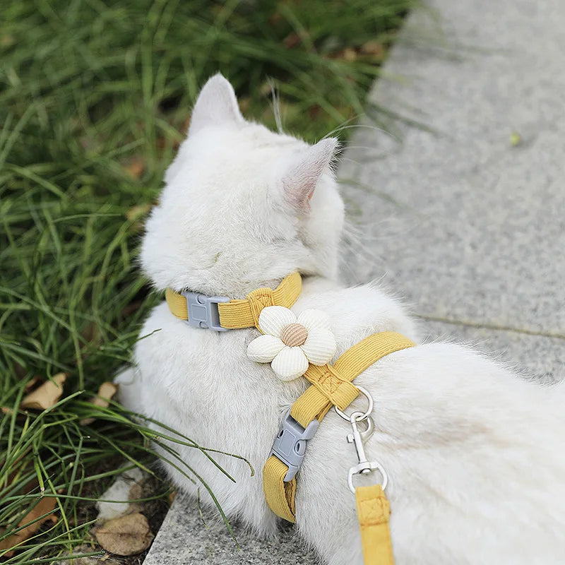 Floral Cat Harness & Leash Set – Lightweight & Adorable
