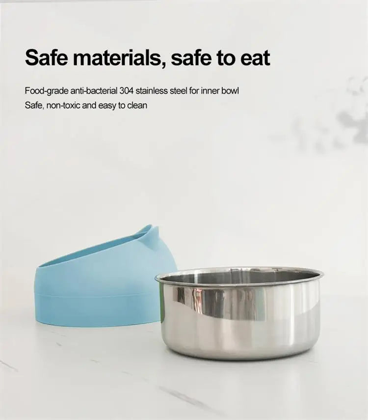 Ergonomic Cat Bowl – 15° Tilted Stainless Steel Feeder
