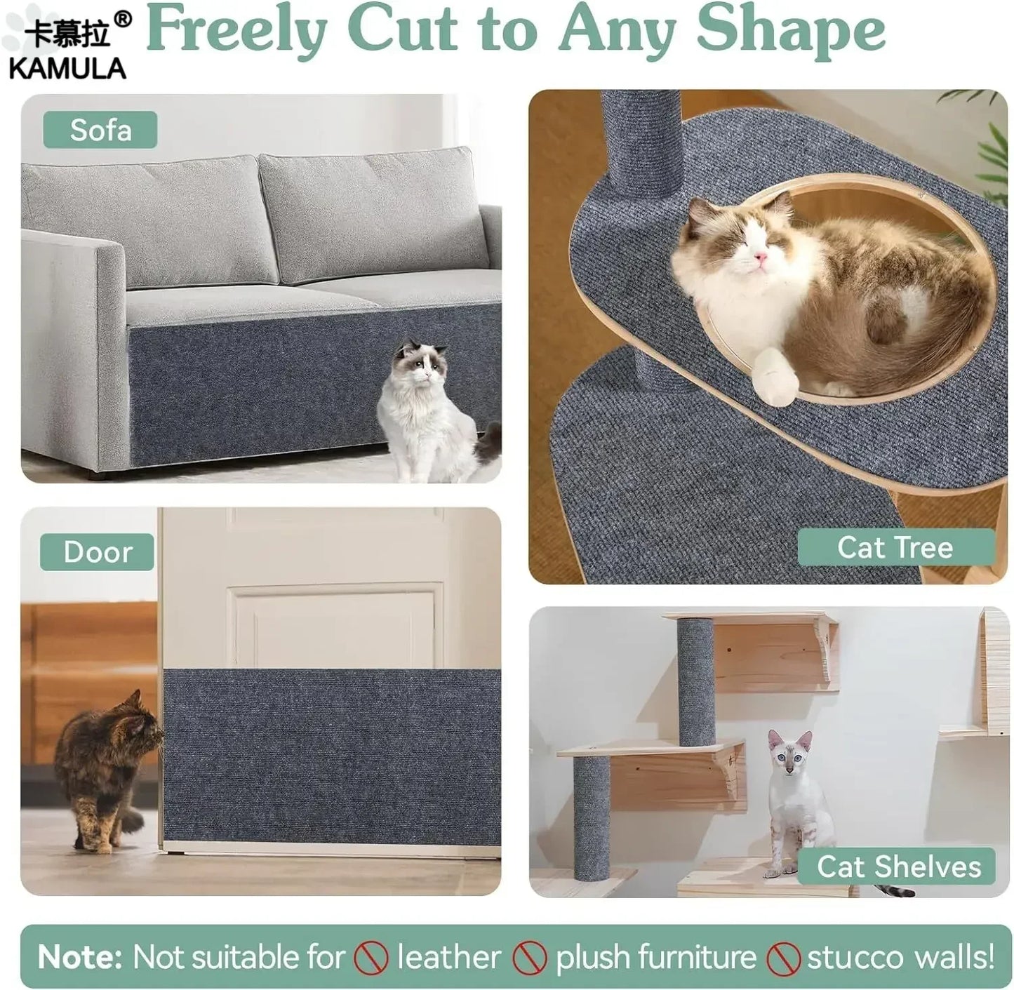 Customisable Cat Scratch Mat – Furniture Protector (Multiple Colours & Sizes)