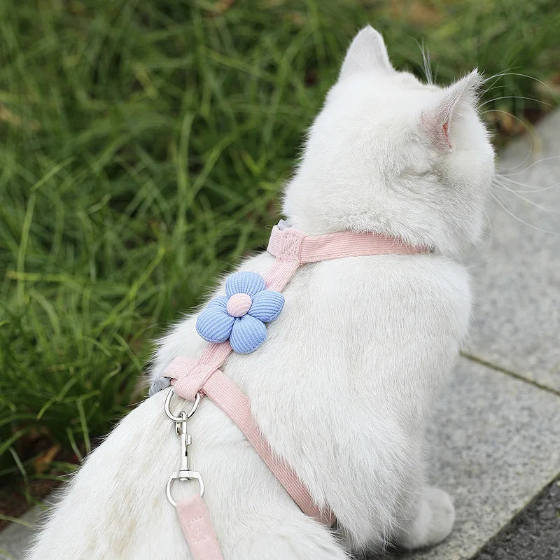 Floral Cat Harness & Leash Set – Lightweight & Adorable