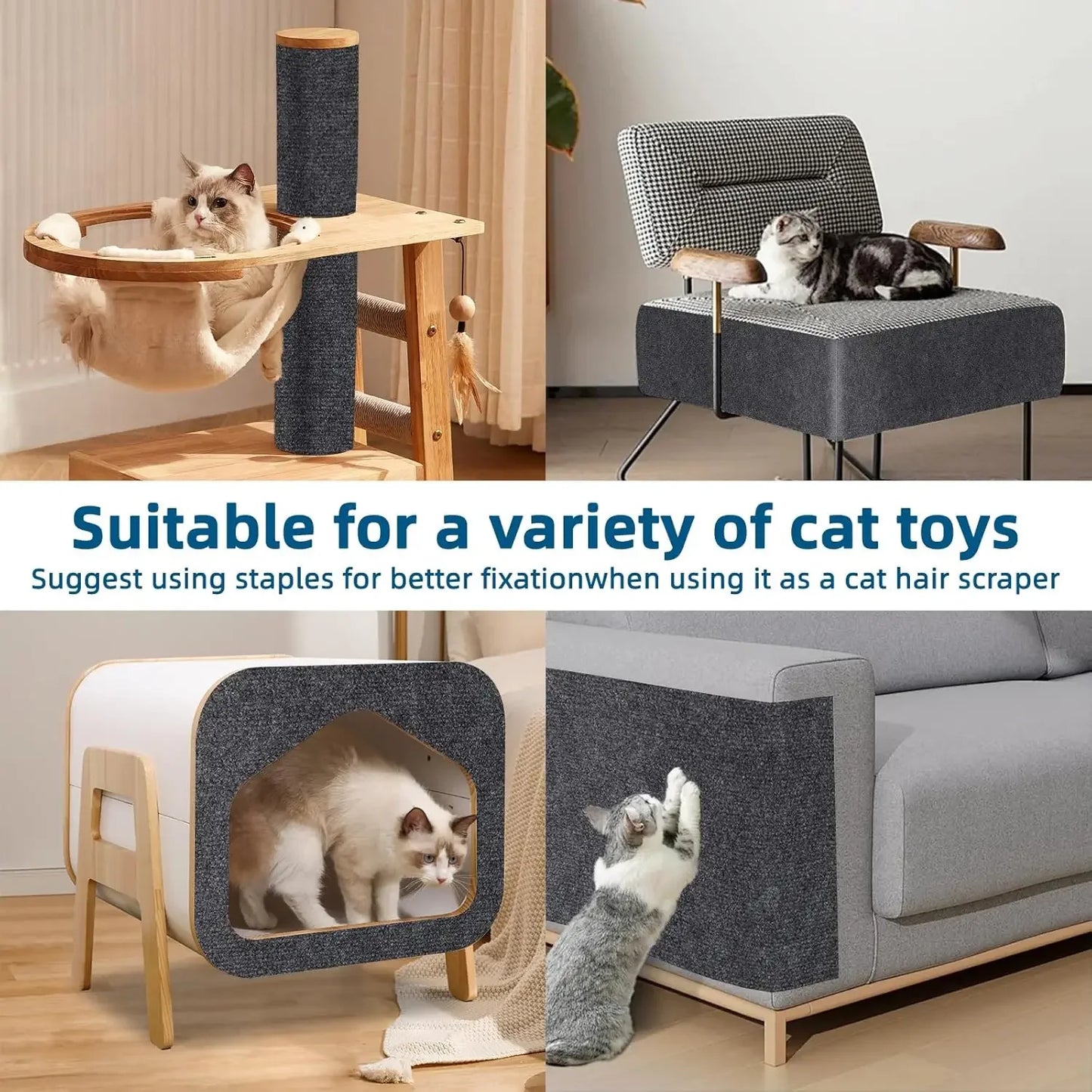 Customisable Cat Scratch Mat – Furniture Protector (Multiple Colours & Sizes)