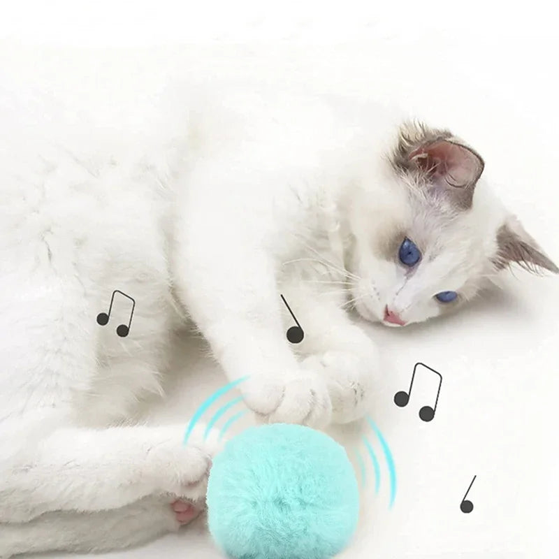 Interactive Plush Sound Ball for Cats – Motion-Activated