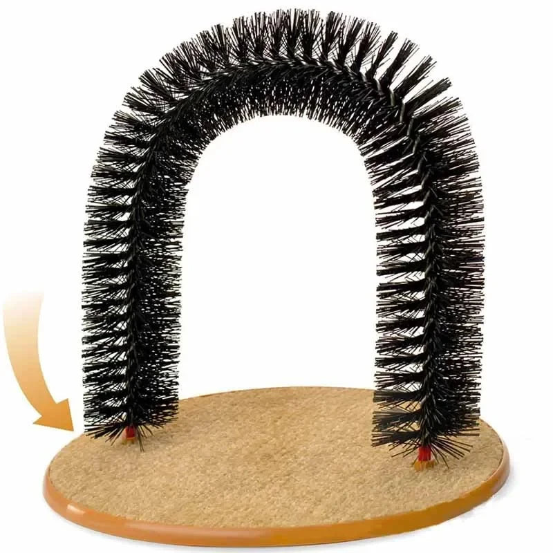 Self-Grooming Cat Arch with Scratching Base
