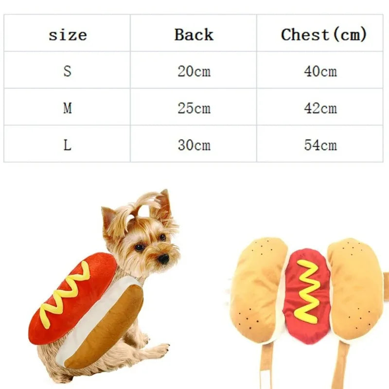 Dog Hot Dog Costume – Funny Pet Outfit
