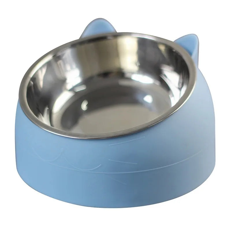Ergonomic Cat Bowl – 15° Tilted Stainless Steel Feeder