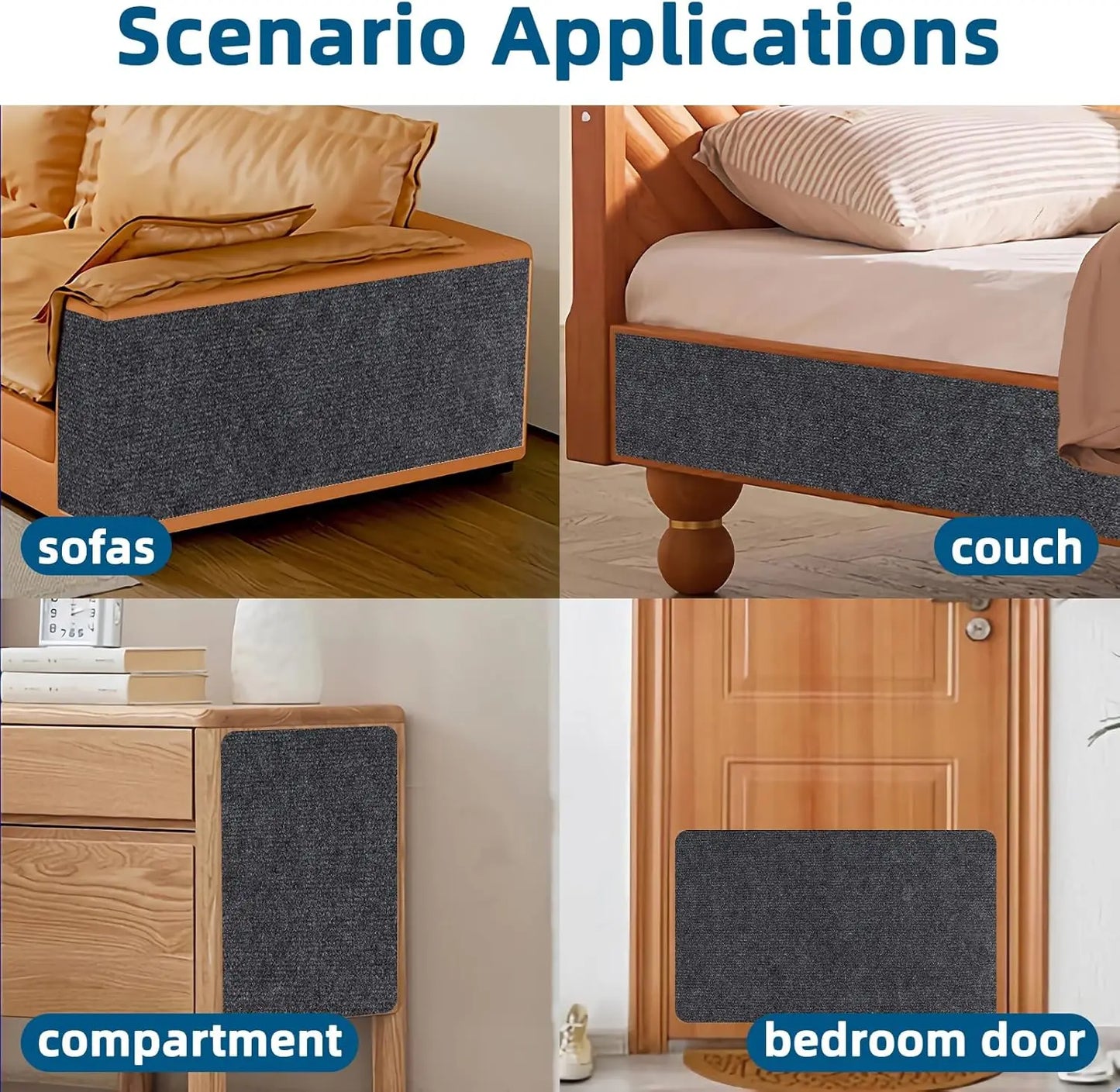 Customisable Cat Scratch Mat – Furniture Protector (Multiple Colours & Sizes)