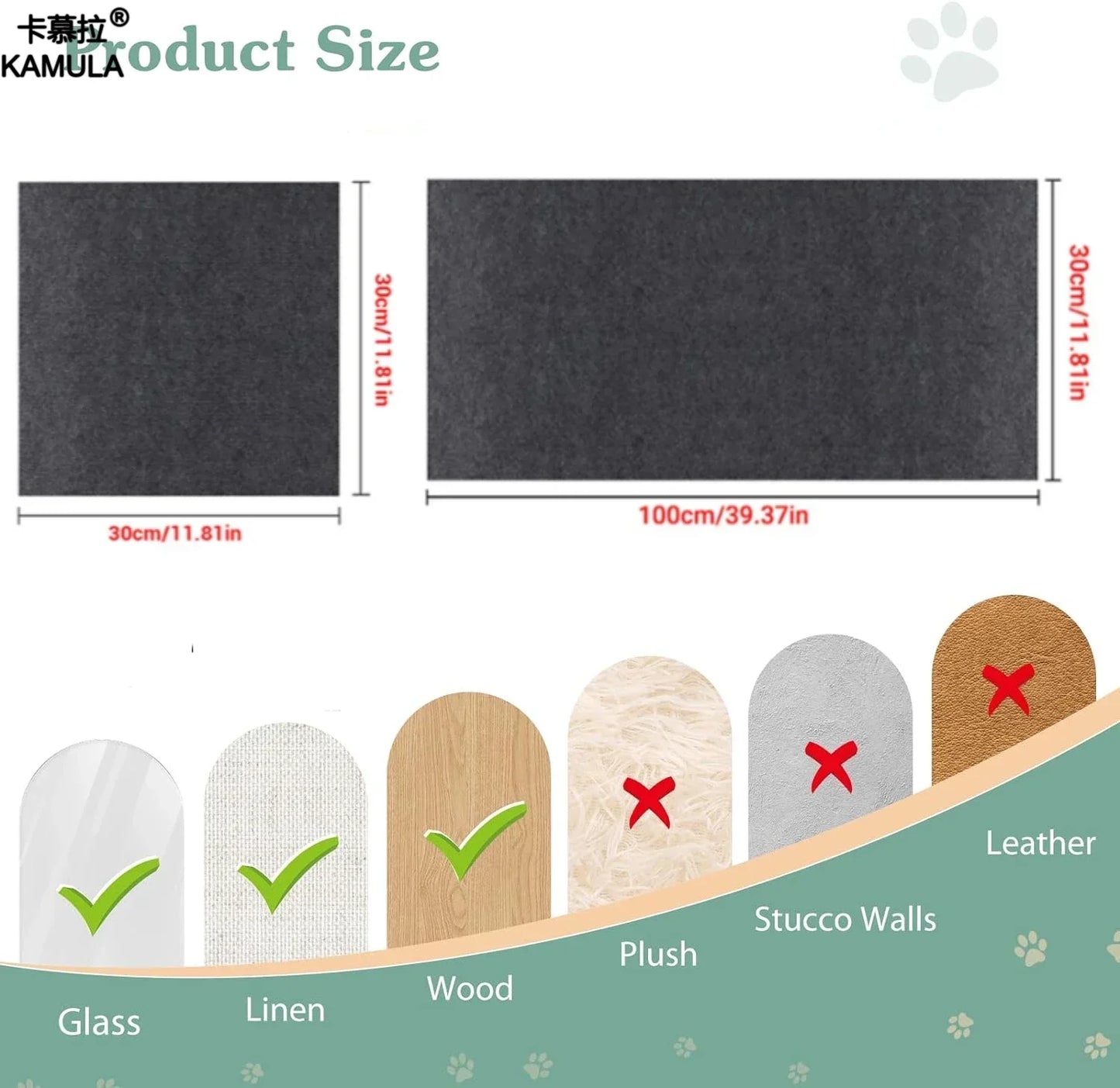 Customisable Cat Scratch Mat – Furniture Protector (Multiple Colours & Sizes)