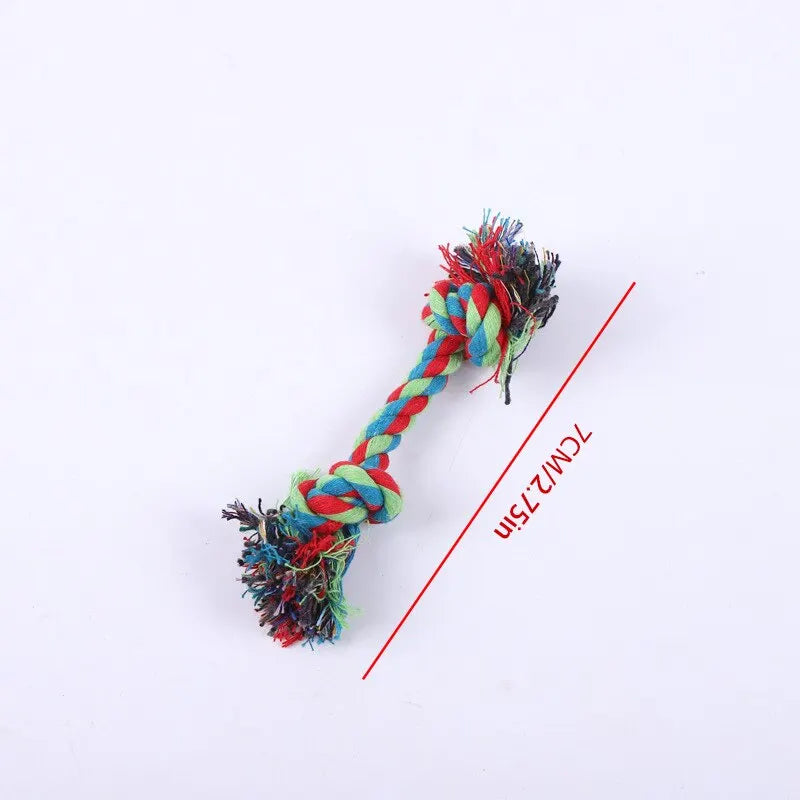 Colourful Cotton Rope Tug Toy – Durable Double Knot Design