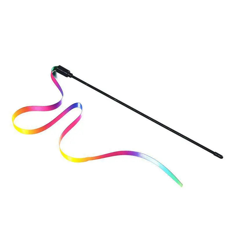 Rainbow Ribbon Wand Cat Toy