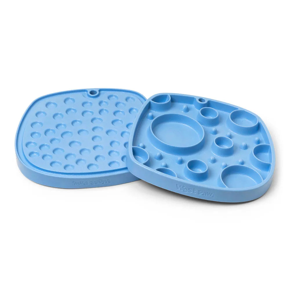 West Paw Feast Mat – Slow Feeder & Lick Mat (Bubbles/Waves)