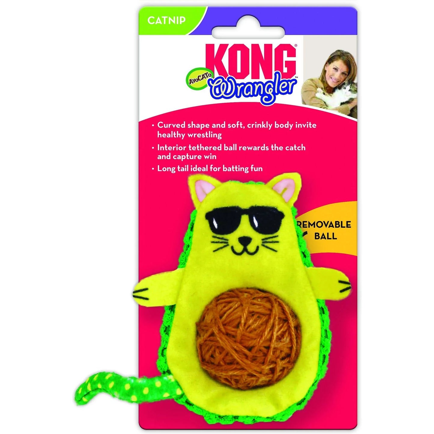 KONG Wrangler AvoCATo Cat Toy