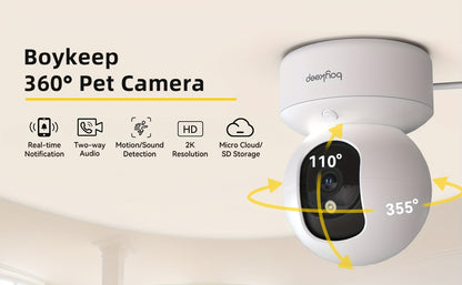 oykeep Smart Pet Camera – 3MP Ultra HD
