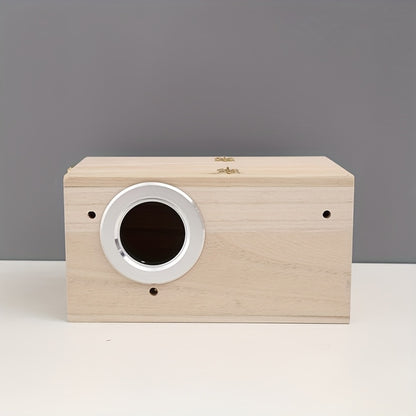 Natural Wooden Bird Nesting Box