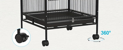 Outdoor Bird Cage with Roof – 85cm Tall on Wheels