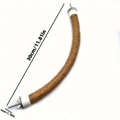 Natural Rope Bird Perch – Flexible Cage Mount