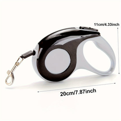 5M Retractable Dog Leash – Tangle-Free with Locking Brake System