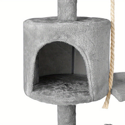 Multi-Level Cat Tree Tower with Scratching Posts & Hideaway