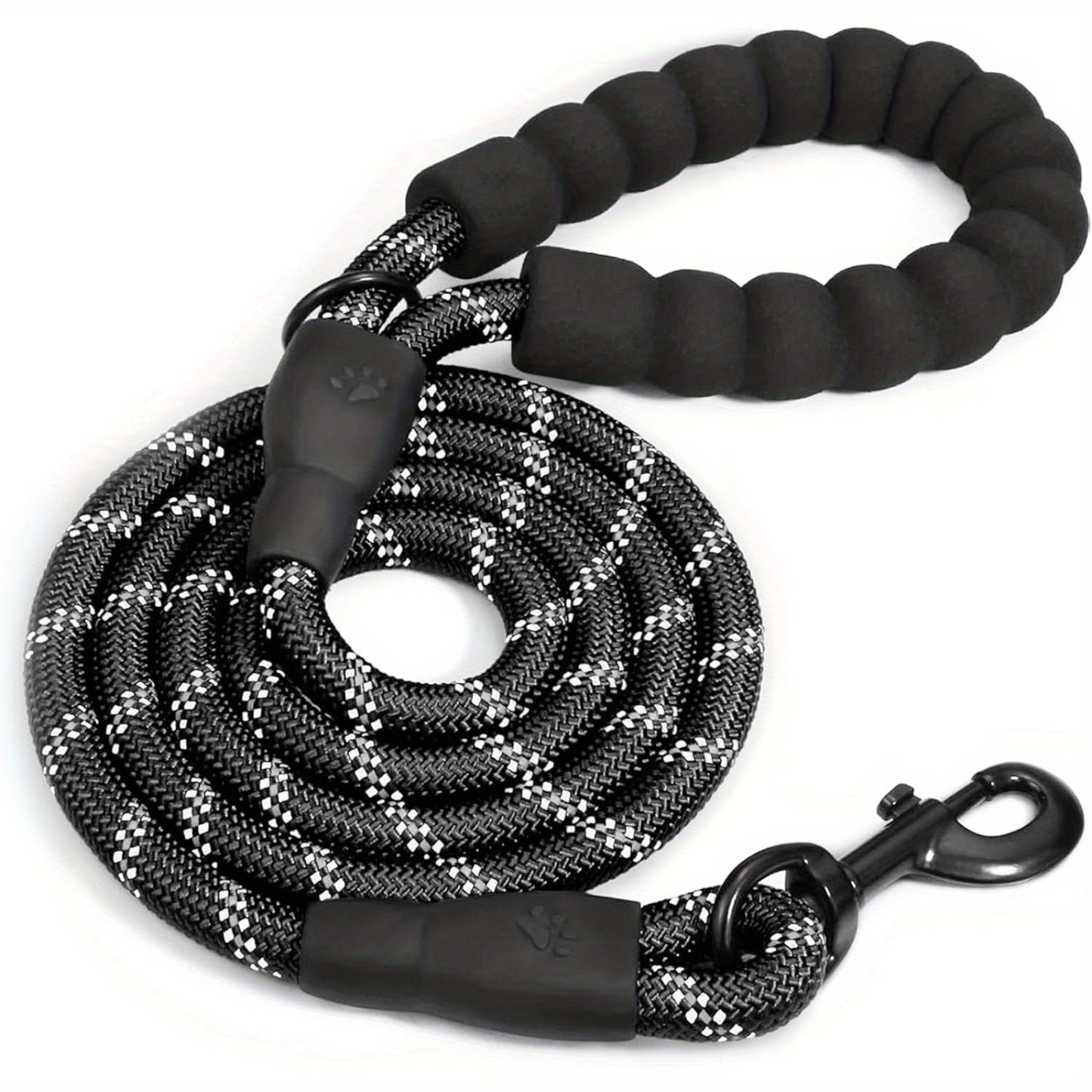 Reflective Heavy-Duty Dog Leash – 1.5m with Padded Handle & Swivel Clip