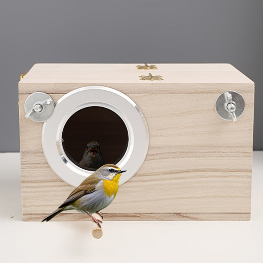 Natural Wooden Bird Nesting Box