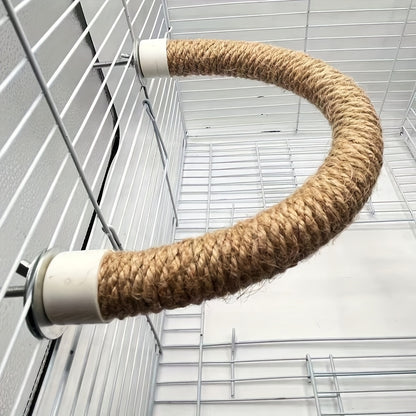 Natural Rope Bird Perch – Flexible Cage Mount