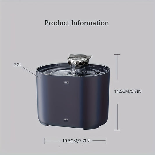 2.2L Cat Water Fountain with Filters – Quiet Circulating Hydration System