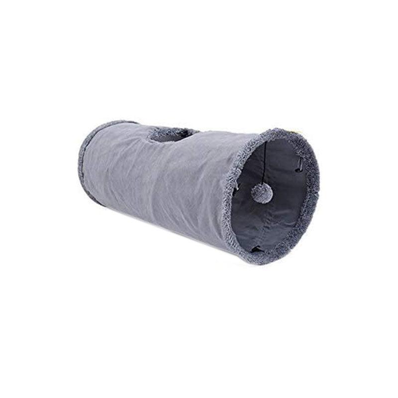 Collapsible Cat Tunnel with Peek-a-Boo Holes & Hanging Ball – 130cm