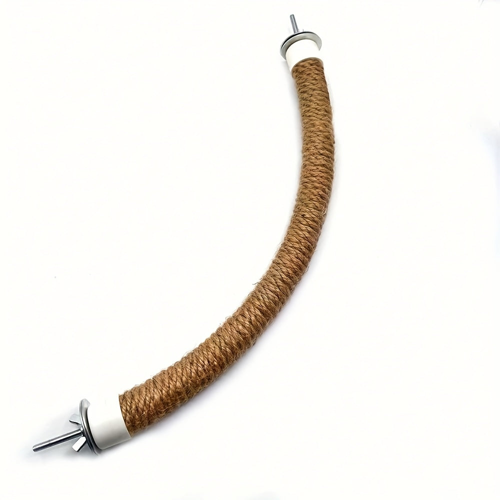 Natural Rope Bird Perch – Flexible Cage Mount