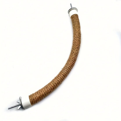 Natural Rope Bird Perch – Flexible Cage Mount