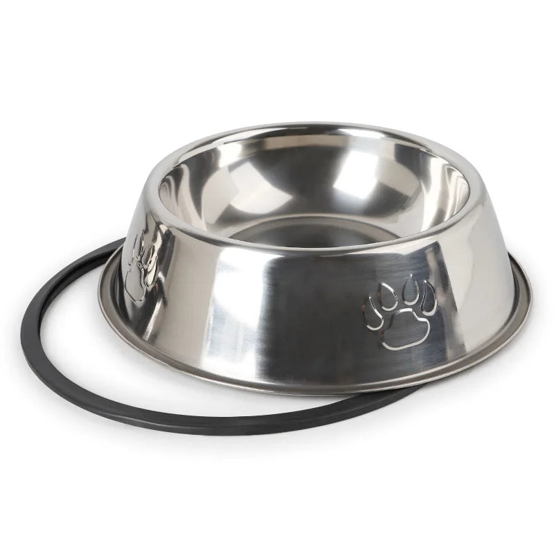 Stainless Steel Anti-Slip Pet Feeding Bowl – 6 Sizes