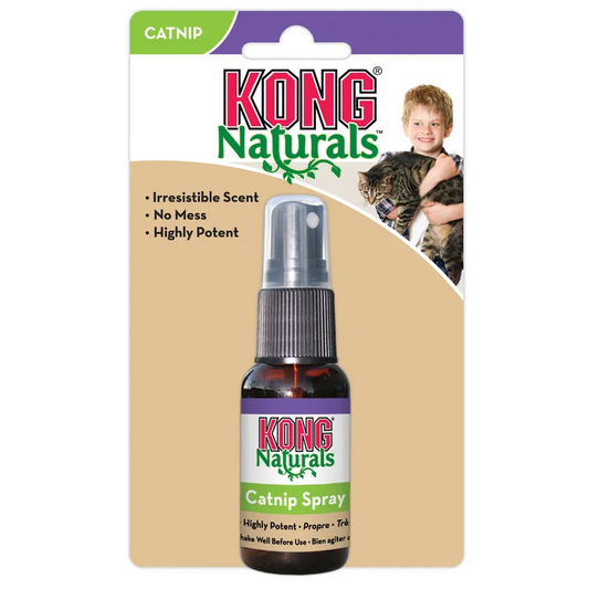 KONG Naturals Catnip Spray – Highly Potent & Mess-Free Cat Attraction