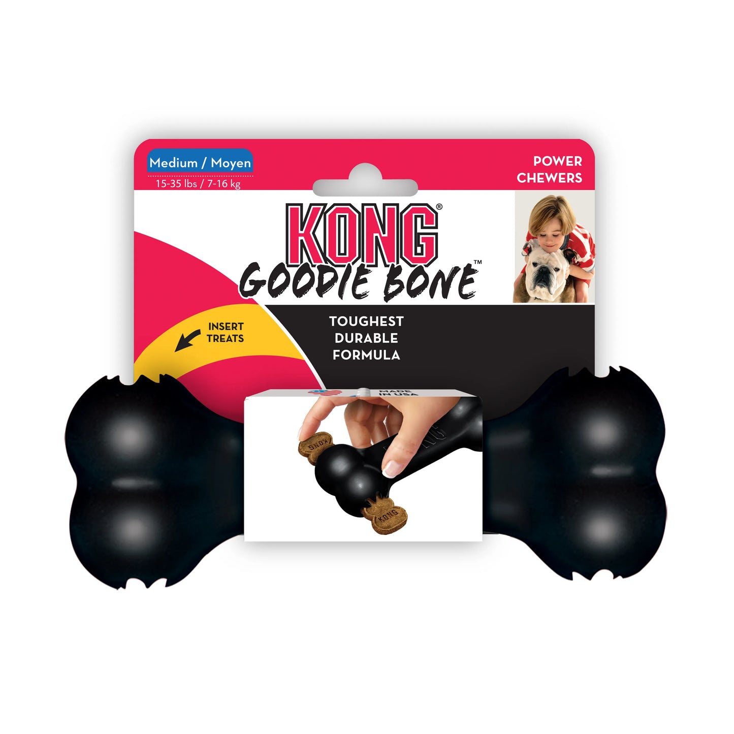 KONG Goodie Bone Extreme – Medium Durable Dog Toy