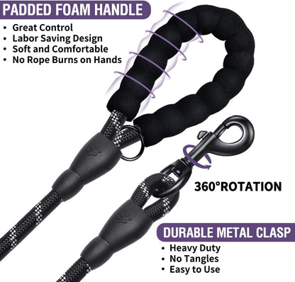 Heavy-Duty Reflective Dog Leash with Padded Handle