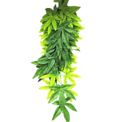 Hanging Reptile Terrarium Vines – Artificial Leaf Decor