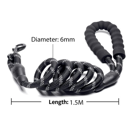 Heavy-Duty Reflective Dog Leash with Padded Handle