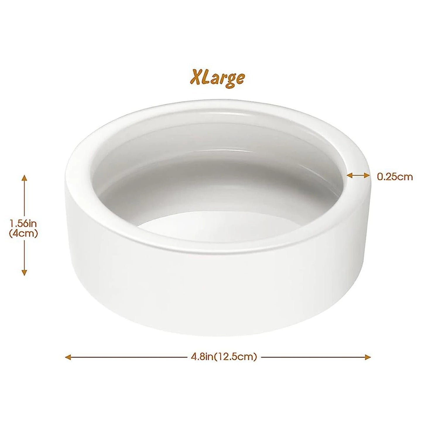 Ceramic Reptile Feeding Bowl – Anti-Escape Dish for Worms & Insects