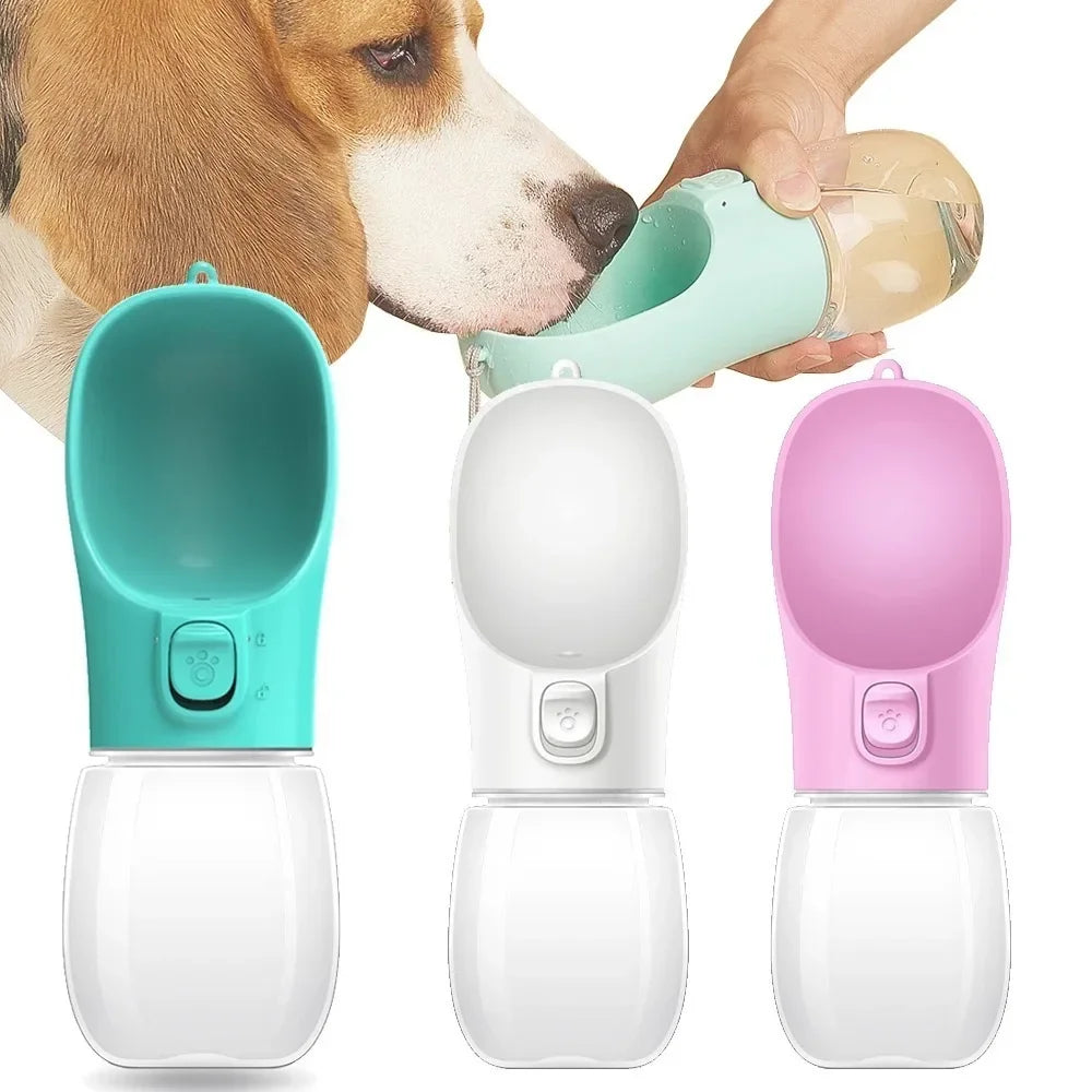 Portable Pet Water Bottle with Dispenser – 300ml & 550ml