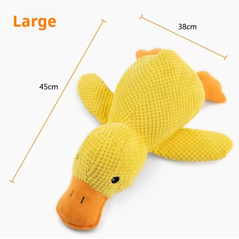 Plush Duck Dog Toy with Quack Sound – Soft Squeaky Playmate