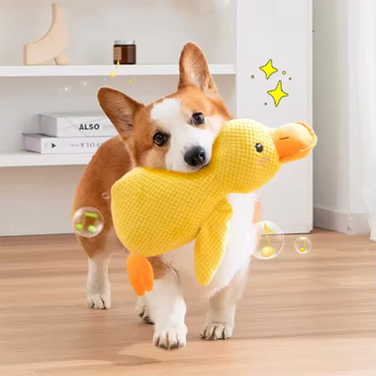 Plush Duck Dog Toy with Quack Sound – Soft Squeaky Playmate
