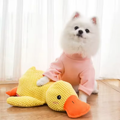 Plush Duck Dog Toy with Quack Sound – Soft Squeaky Playmate
