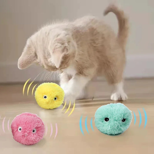 Interactive Plush Sound Ball for Cats – Motion-Activated