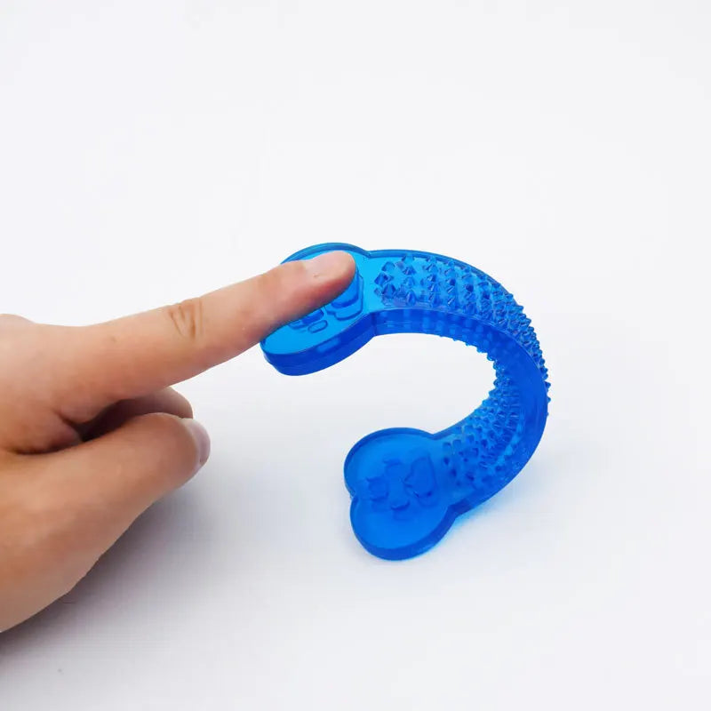 Flexible Bone Chew Toy – Soft Rubber Dog Teether