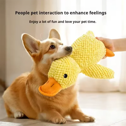 Plush Duck Dog Toy with Quack Sound – Soft Squeaky Playmate