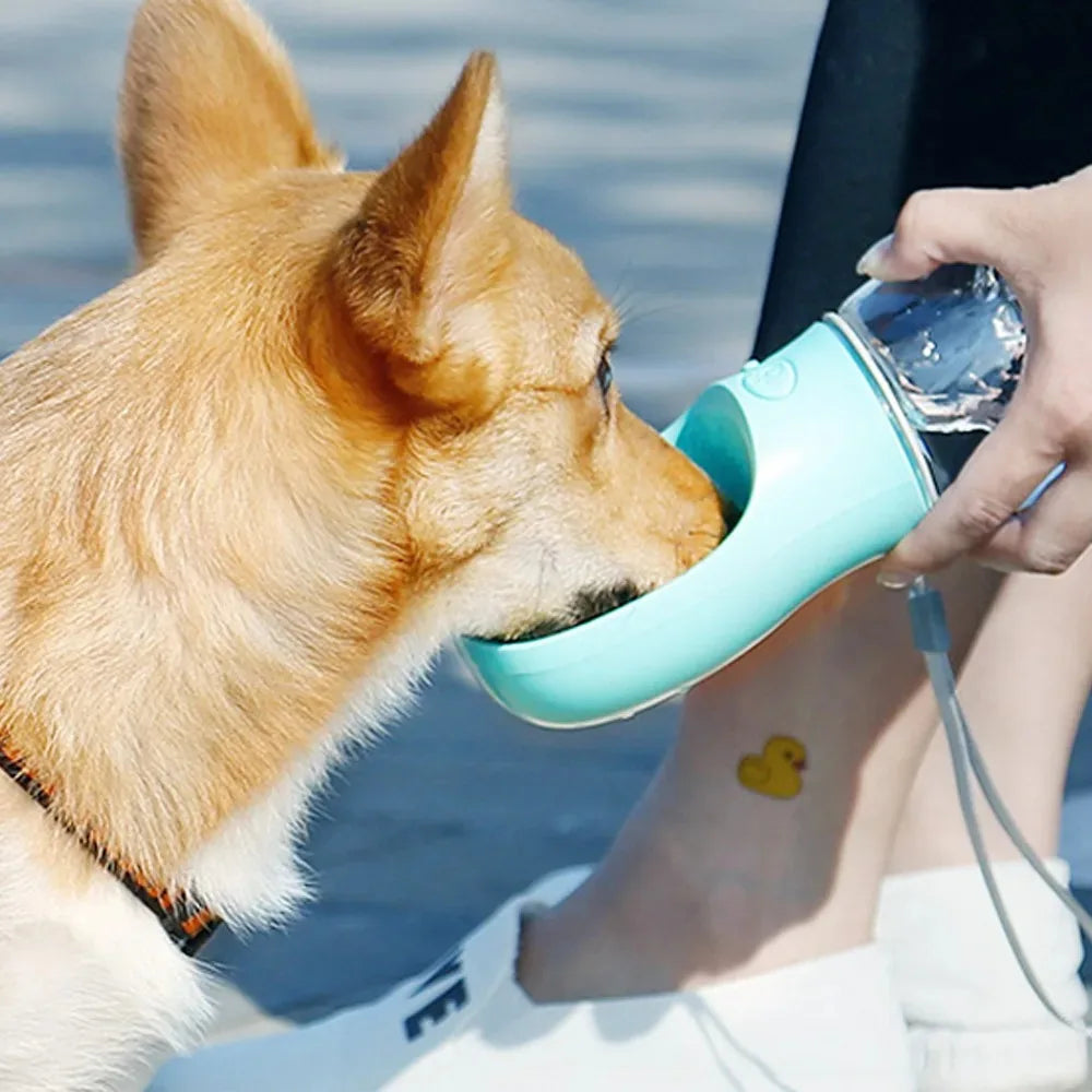 Portable Pet Water Bottle with Dispenser – 300ml & 550ml