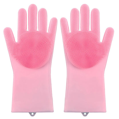 Silicone Pet Grooming Gloves – Scrubbing & Bathing Gloves