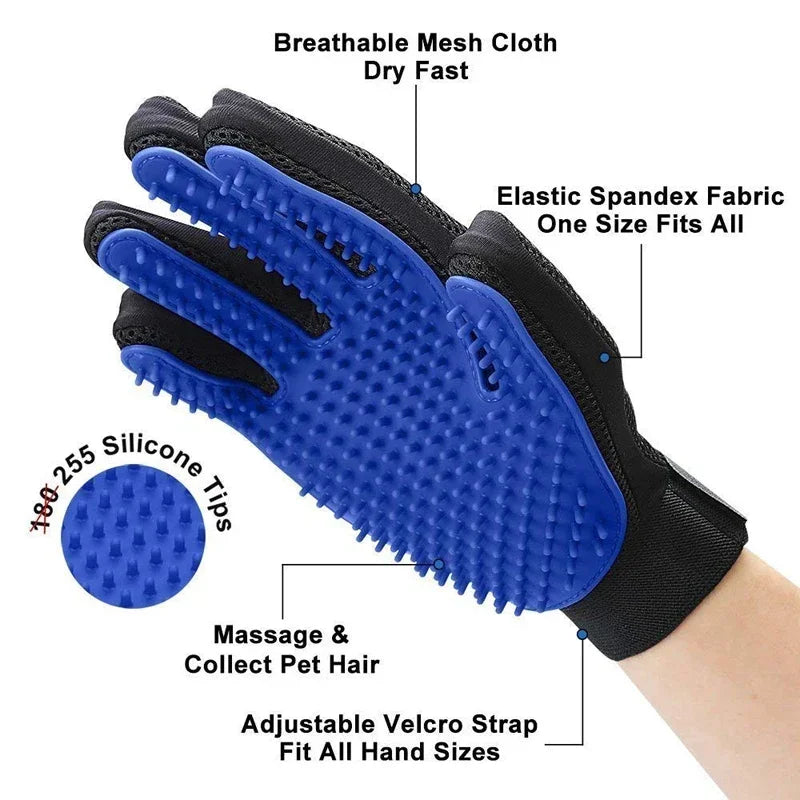 Pet Grooming Glove – Deshedding Massage Glove for Cats