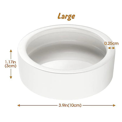 Ceramic Reptile Feeding Bowl – Anti-Escape Dish for Worms & Insects