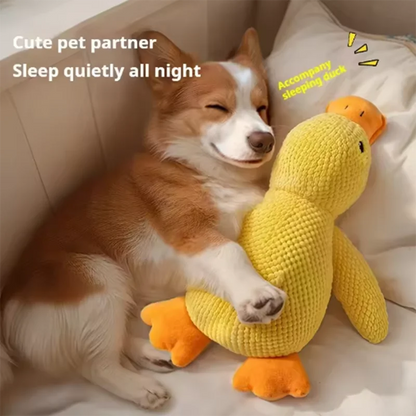 Plush Duck Dog Toy with Quack Sound – Soft Squeaky Playmate